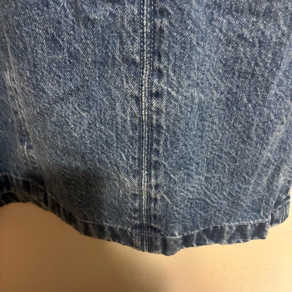 Abercrombie & Fitch Denim Mini Jean Dress Medium Button Front Y2K 90s casual - Picture 7 of 8